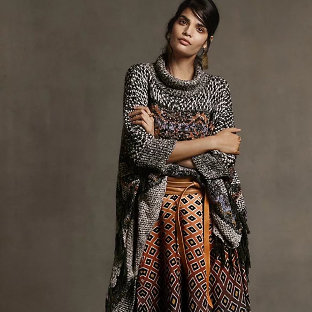 Pilcro Magda Knit Poncho XS/S